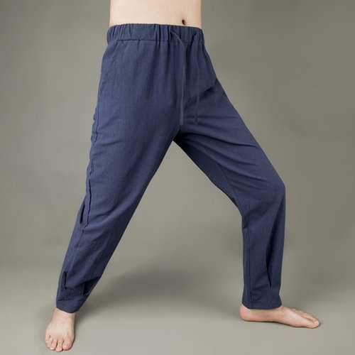 Chinese Style Linen Casual Straight Pants