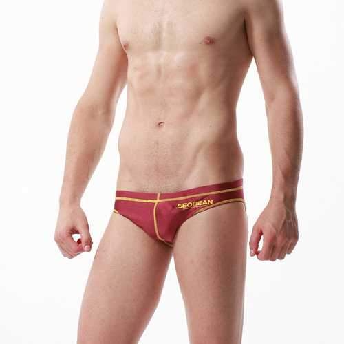Sexy Patchwork Quickly Dry Swim Briefs