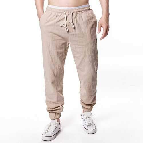 Drawstring Elastic Waist Loose Pants