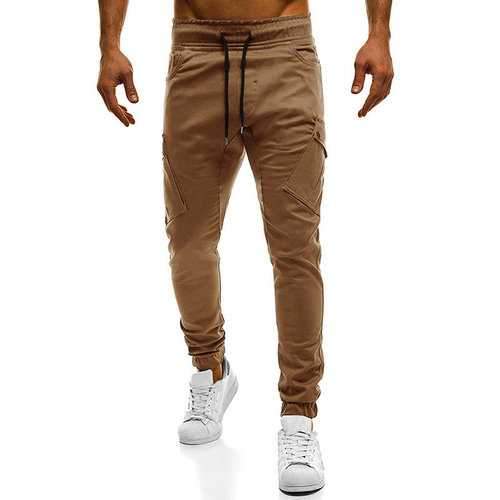 Drawstring Elastic Waist Casual Trousers